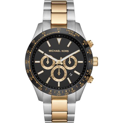 michael kors layton black leather watch|Michael Kors Layton Three.